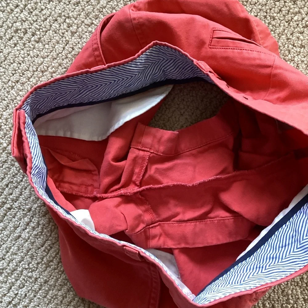 J. Crew Chino Shorts Size 2 Thick Fabric Salmon Orange VEUC Casual Preppy